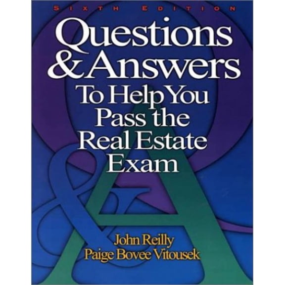 Pre-Owned Questions & Answers to Help You Pass the Real Estate Exam (Paperback) 0793135826 9780793135820