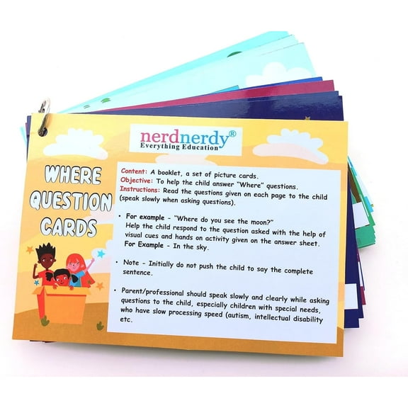 Where Questions'- Autism Learning Material/Speech Therapy Tool/Sensory Toys/Communication Builder/Language Development in Special Needs/Special Ed/Speech delay, Non-Verbal