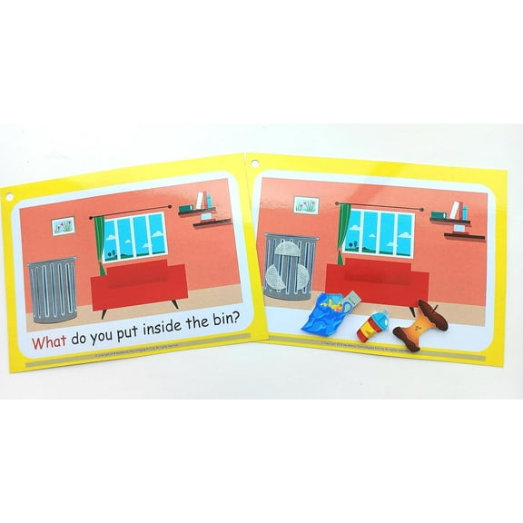 WHAT Questions' (Intermediate Level)- Autism Learning Material/Speech Therapy Tool/Sensory Toys/Communication Builder/Language Development in Special Needs/Special Ed/Speech delay, Non-Verbal