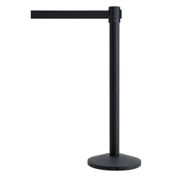 QueueWay - QWAYPOST-33-B9 - Barrier Post with Belt, Metal, 7-1/2 ft. L CA2