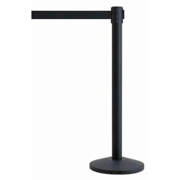 Queueway Barrier Post with Belt,Metal,7-1/2 ft. L QWAYPOST-33-B9