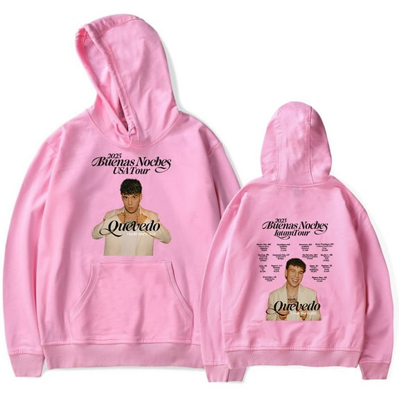 Quevedo Buenas Noches Latam Tour 2025 Hoodie Casual Sweatshirt Long Sleeve Pullover