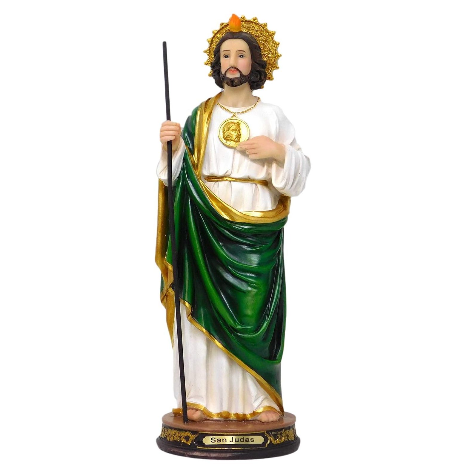 Quexis 12 in Inch Saint St Jude Thaddeus Statue Figurine Imagen San