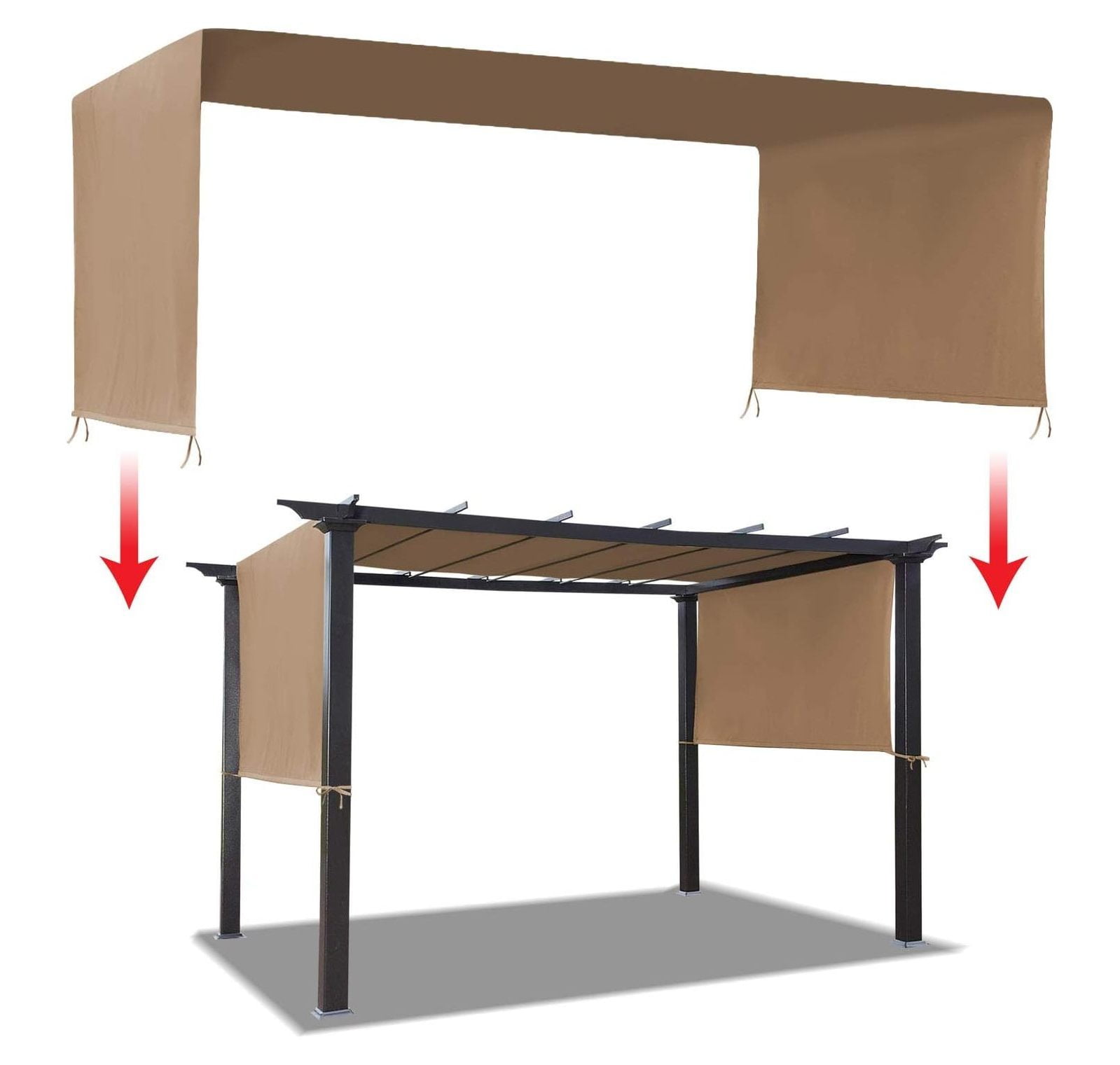 Quexis 18' x 8.2' Universal Replacement Canopy for Pergola Structure
