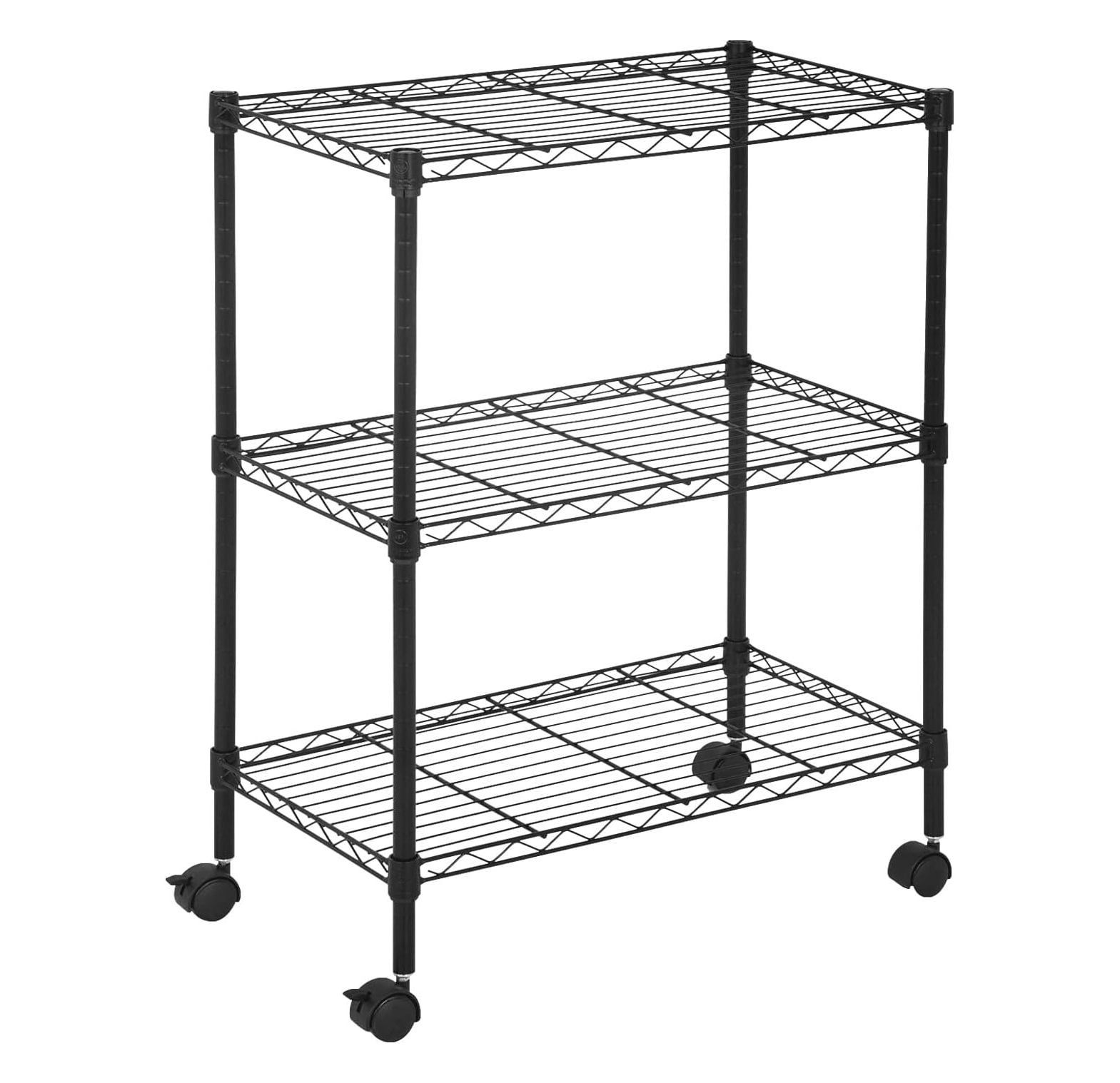 Quexis 3 Tier Shelf, Small Closet Shelving Adjustable Shelving Unit