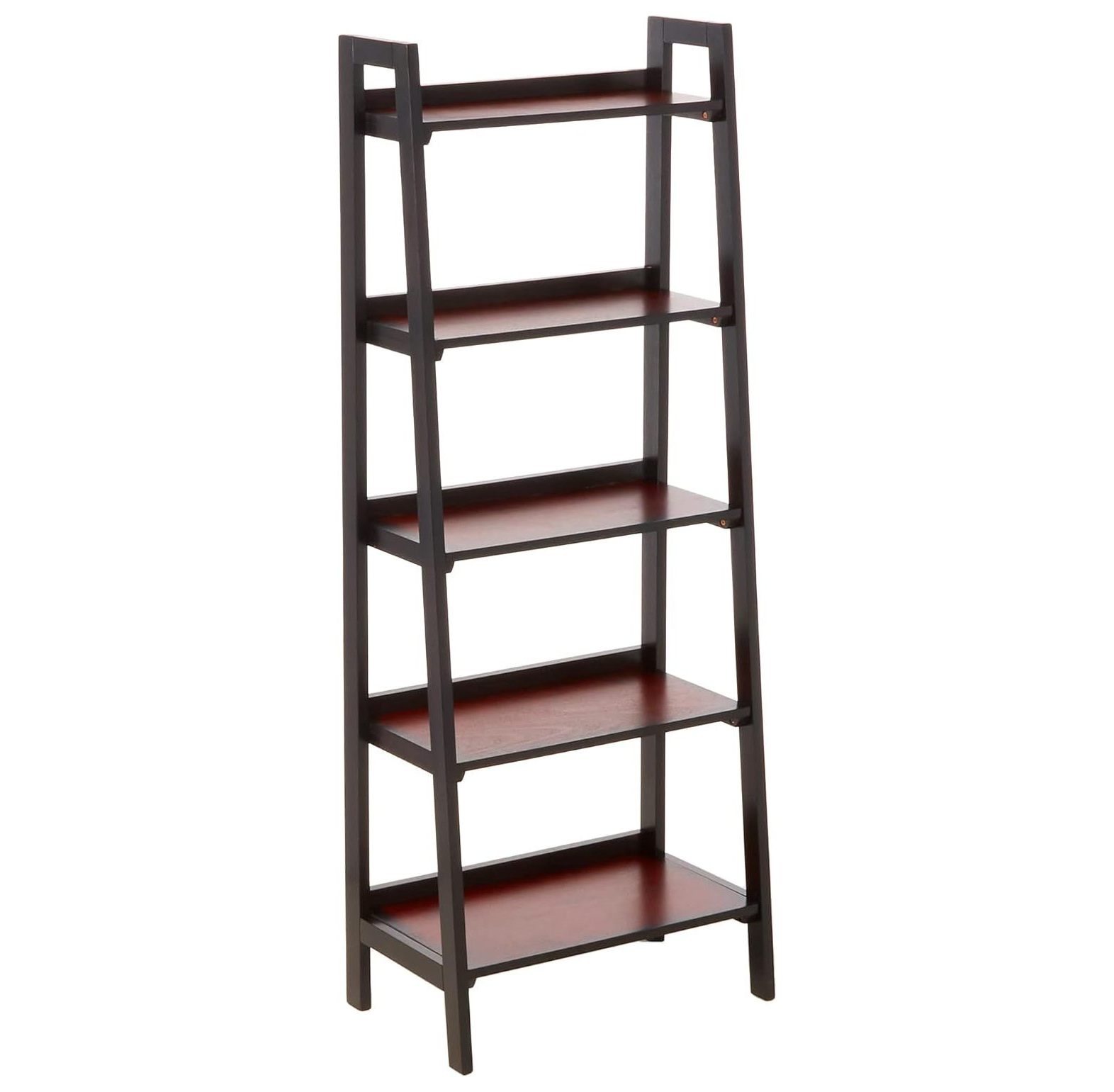 Quexis Camden Five Shelf Bookcase, 22.83"w x 13.5"d x 59.84"h, Black