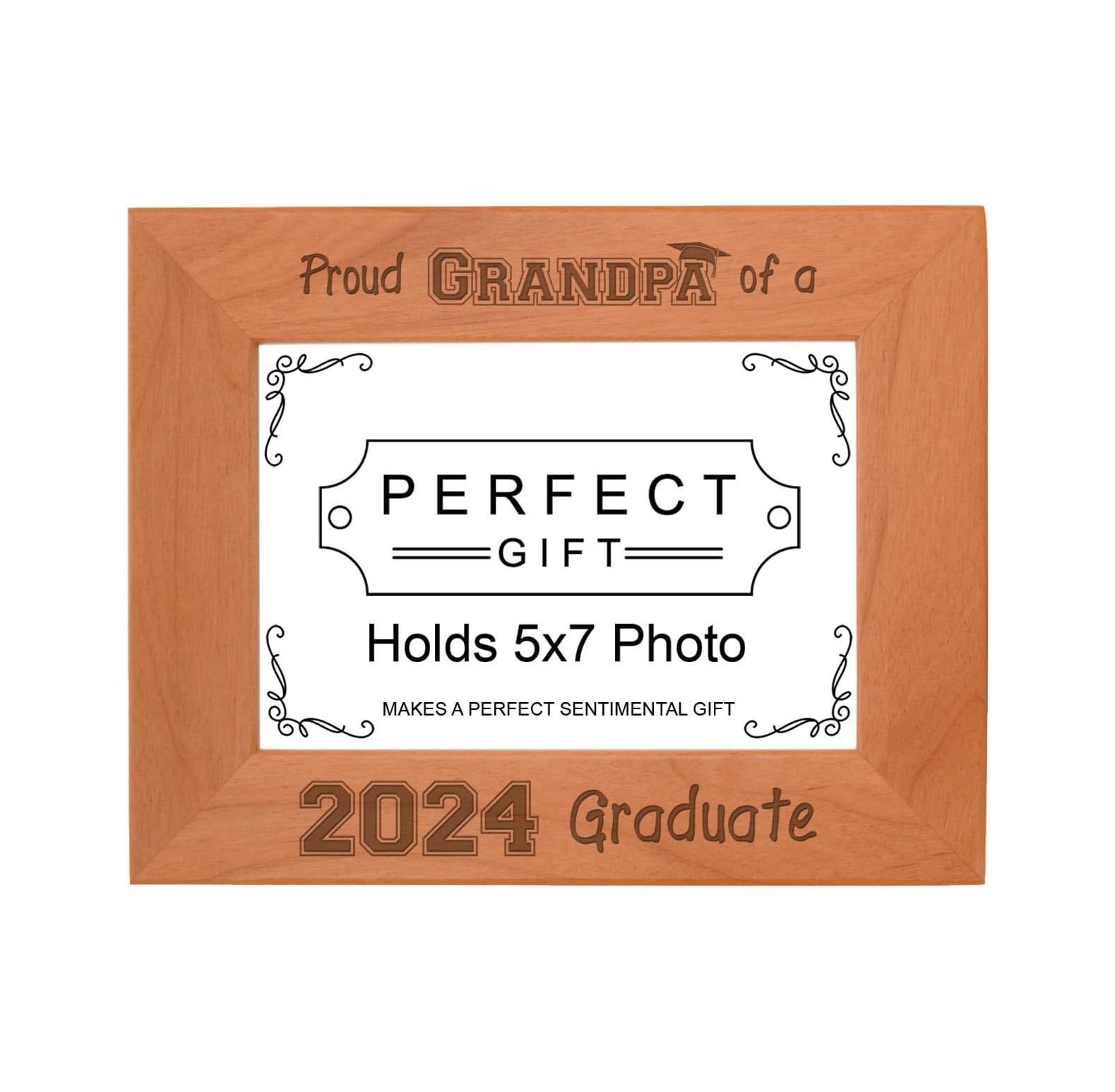 Quexis Family Graduation Gift For Proud Grandpa of a 2024 Graduate Wood
