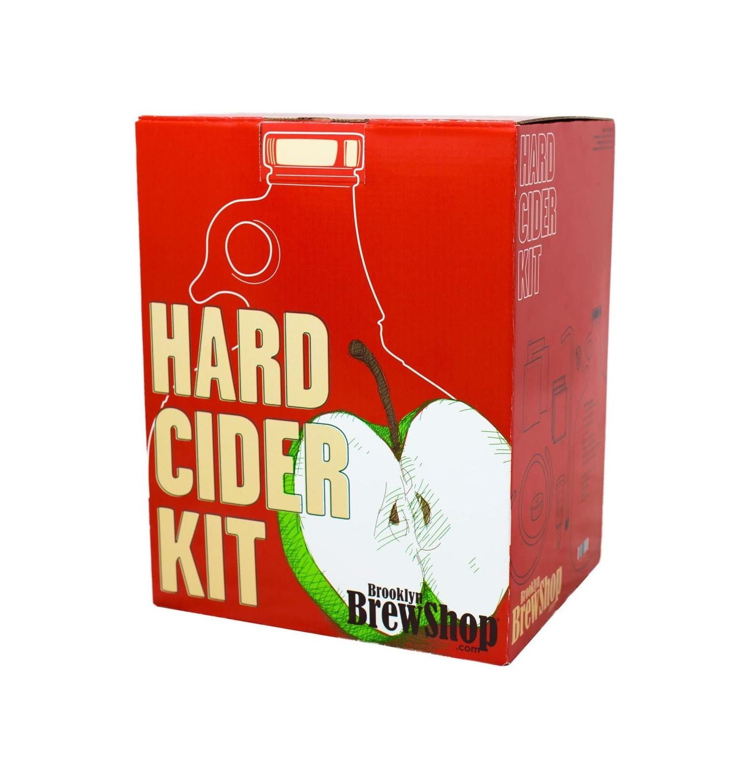 Quexis Hard Cider Making Kit Starter Set with Reusable Glass Fermenter, Equipment, Ingredients