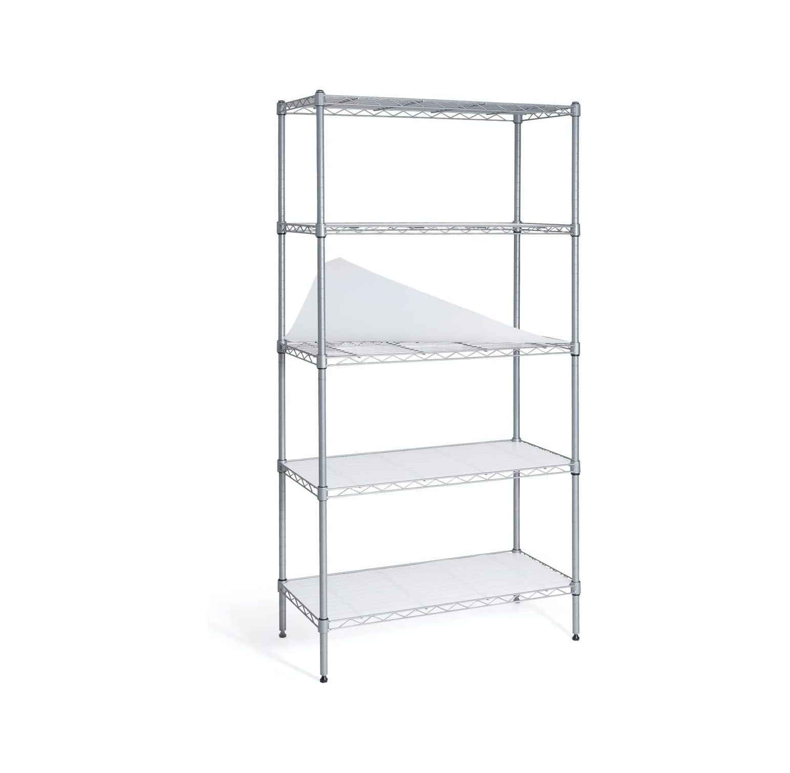 Quexis NSF Adjustable Height Wire Shelving w/Liner, Metal Steel Storage