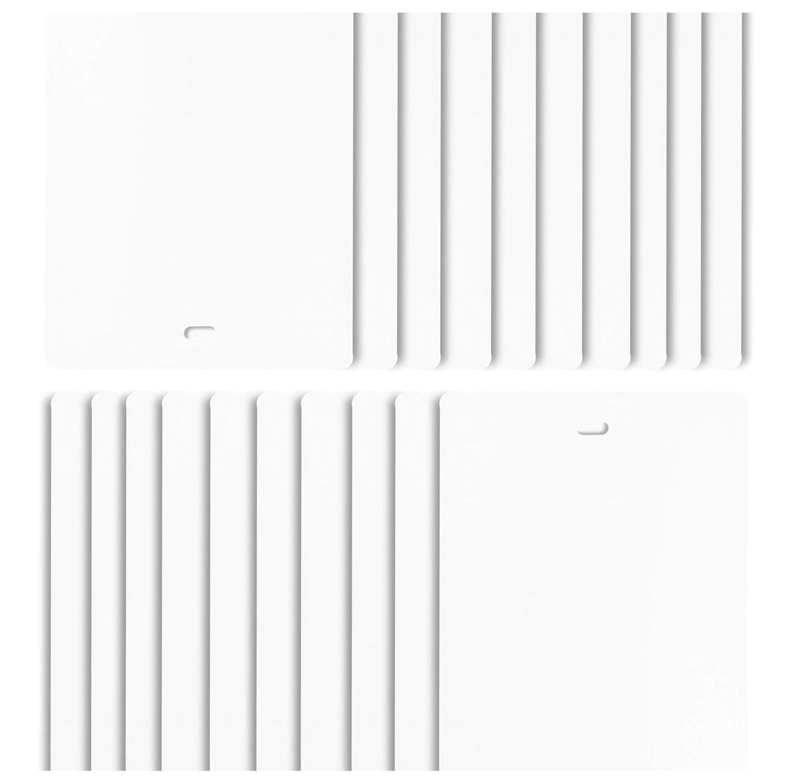 Quexis PVC Vertical Blind Replacement Slats Curved Smooth White 46.5 x