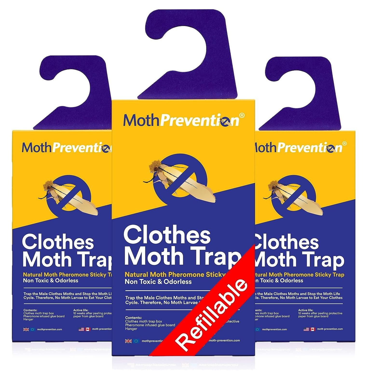 Quexis Powerful Clothes Moth Traps for Clothes Closets Moths