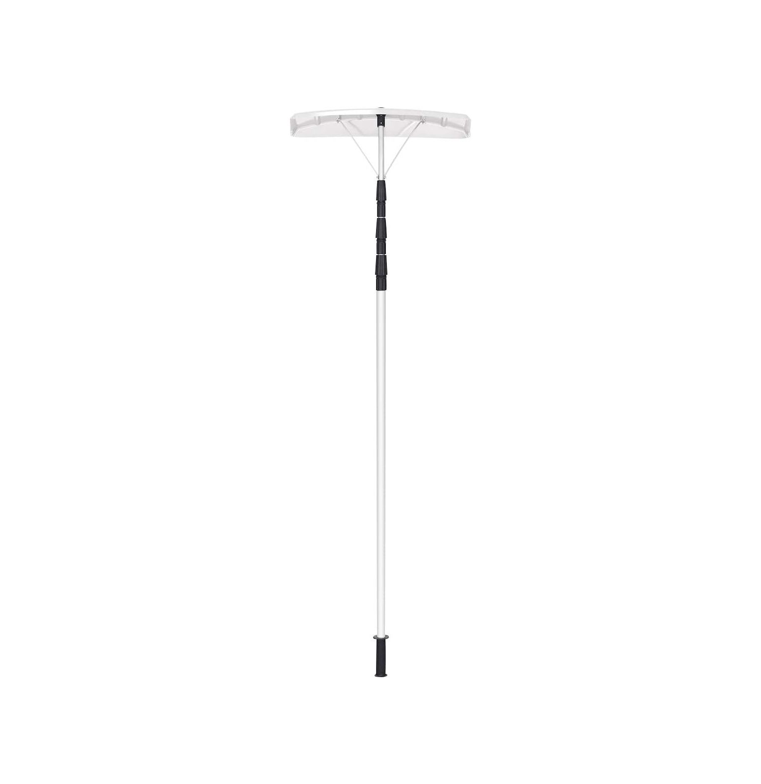Quexis Roof Rake,21ft Aluminum Snow Roof Rake with nLock Telescoping