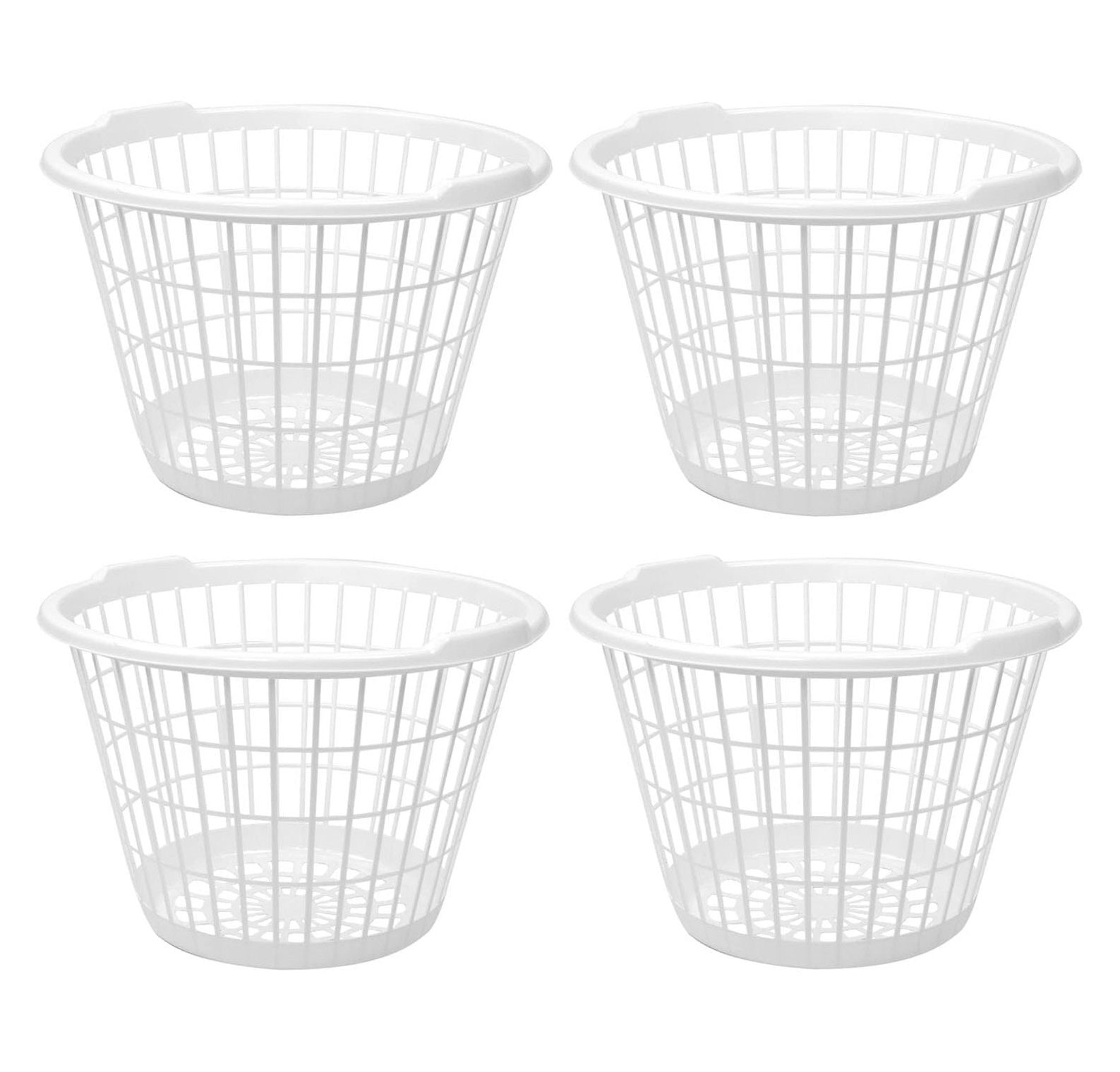 Quexis Set of 4 Lightweight Plastic (Many Colors) 1 Bushel Round