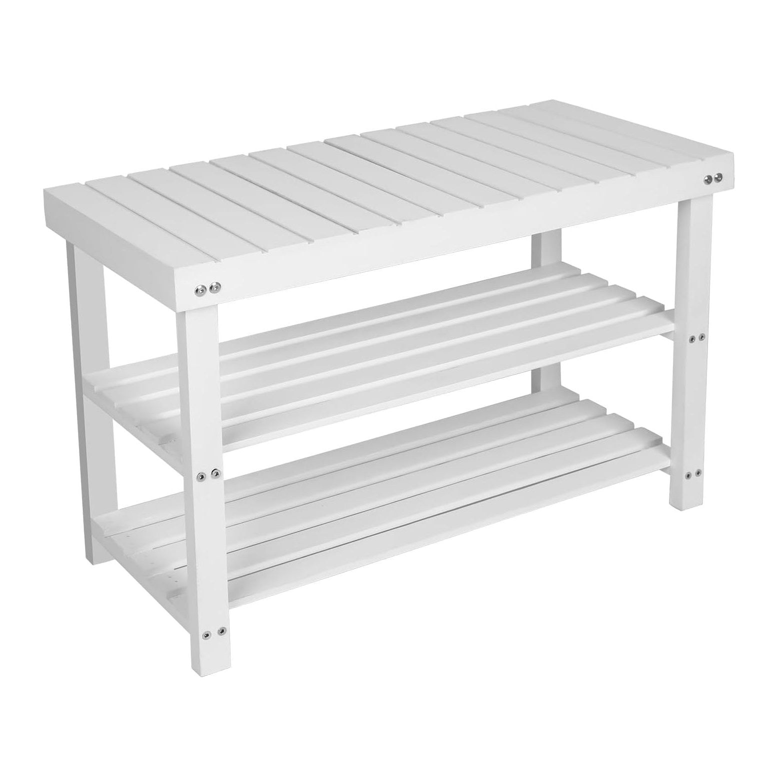 Quexis Shoe Rack Bench, 2Tier Storage Shoe Shelf,Entryway Bench Seat