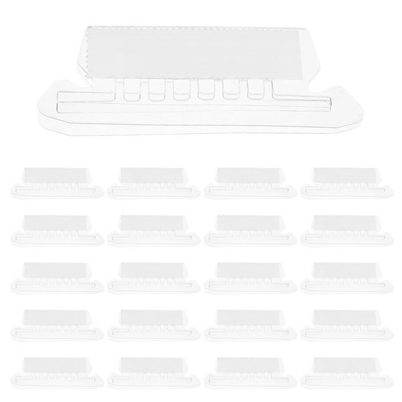 BESTONZON 50Pcs Plastic Hanging File Folder Tabs with Insertable Labels for Easy Indexing