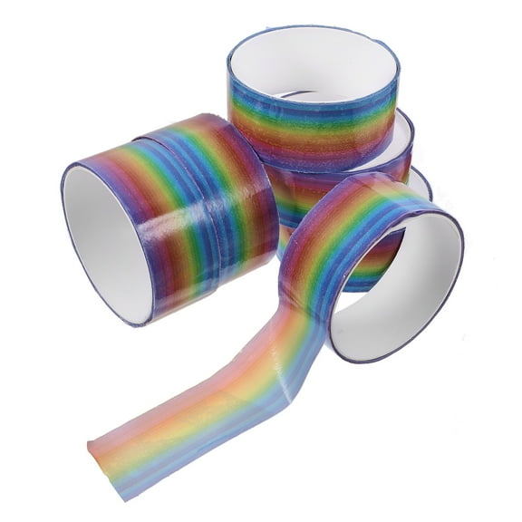 BESTONZON 6 Rolls DIY Sticky Ball Tapes Bright Colors Tapes Rainbow Colored Ball Tapes Strong Adhesion DIY Ball Tapes DIY Crafts Tapes