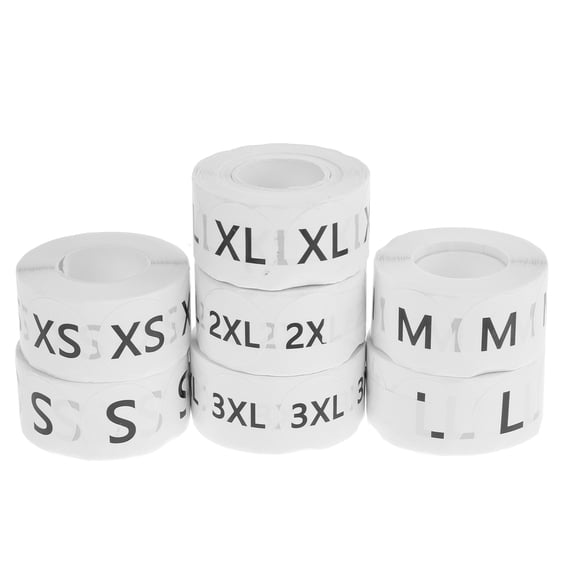 BESTONZON Black Round Adhesive Size Stickers, Easy to Use for Decoration