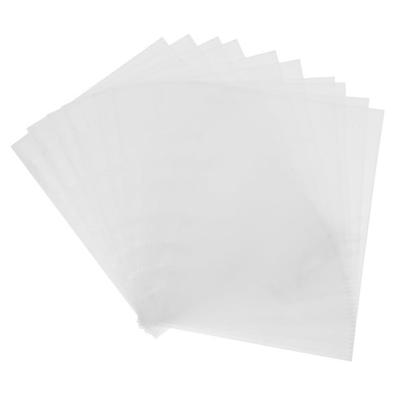 Qugx A5 Size Clear Sheet Protectors 50pcs 6 Ring Plastic Binder Pocket Sleeves Photo Album Refill Loose Leaf File Binder Inserts Sheet Covers For Home Office Classroom Supplies