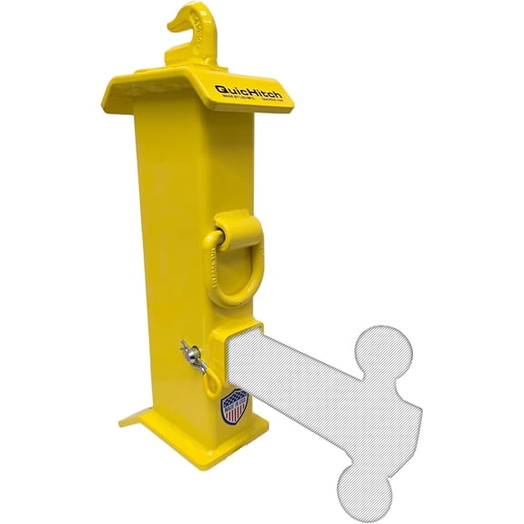 QuicHitch Tractor & Skid Steer Hitch Attachment, 5K/20K lb Capacity & Universal Fit. Skid Steer Quick Hitch Adapter Includes Chain Grab Hook & D-Ring to Help Any Towing Challenge. Made in USA