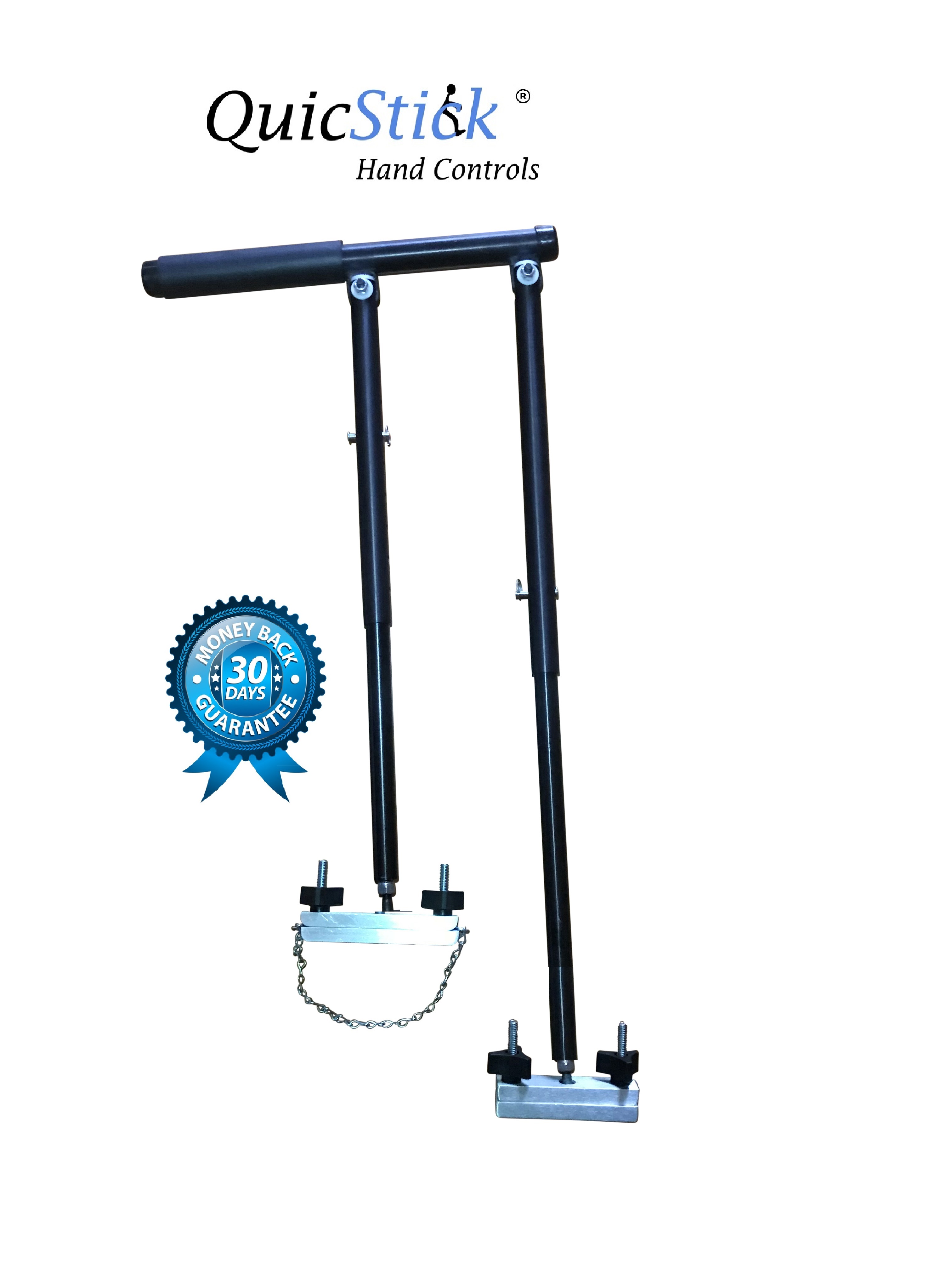 QuicStick Push Pull Portable Hand Controls for driving with temporary or permanent disabiltiy
