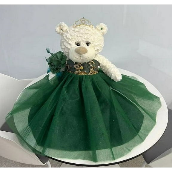 Quiceanera Teddy Bear - Size: 20" - Color: Green -- FREE USA Shipping -- (Quince-Bear1-Green)