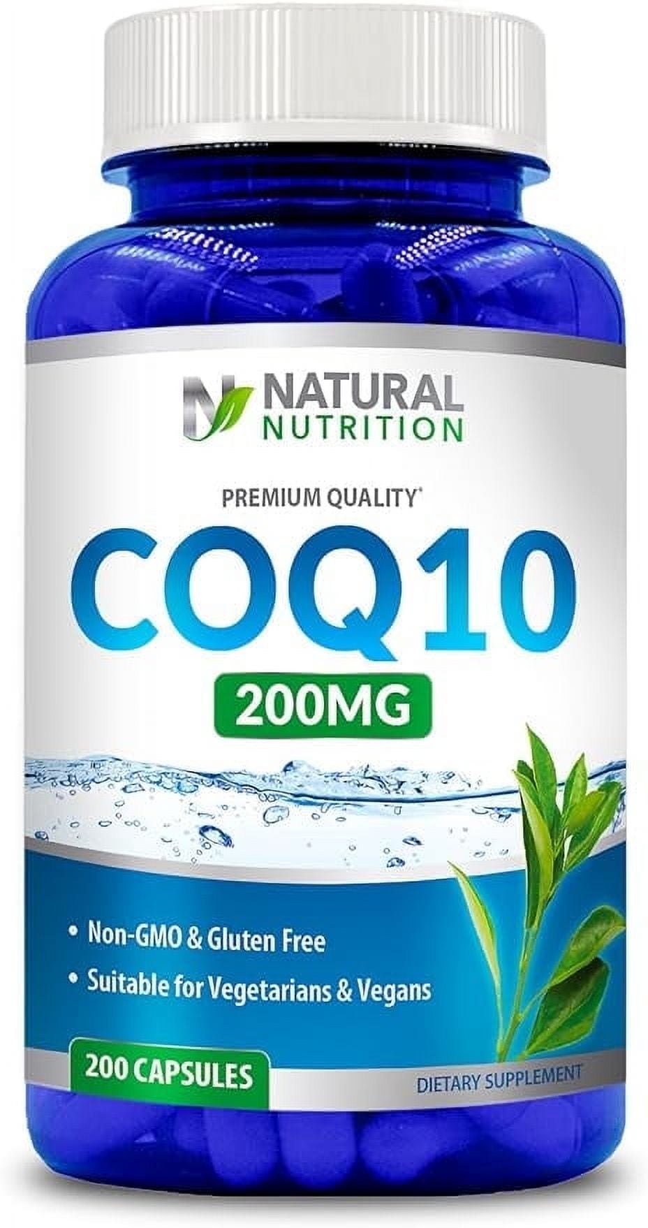 Quick Absorption CoQ10 200mg 200 Capsules (Gluten Free & Non-GMO)