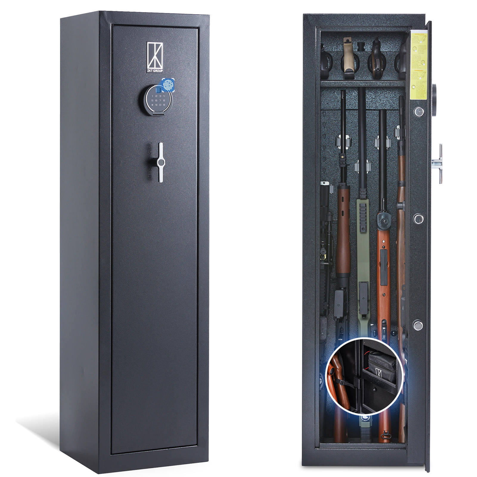 Quick Access Gun Safe Secure Pistol & Rifle Storage with