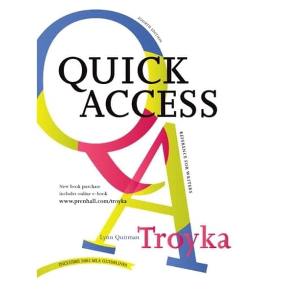 Pre-Owned Simon & Schuster Quick Access Reference for Writers (4th Edition), 9780131400818, 0131400819, Paperback, 4 edition
