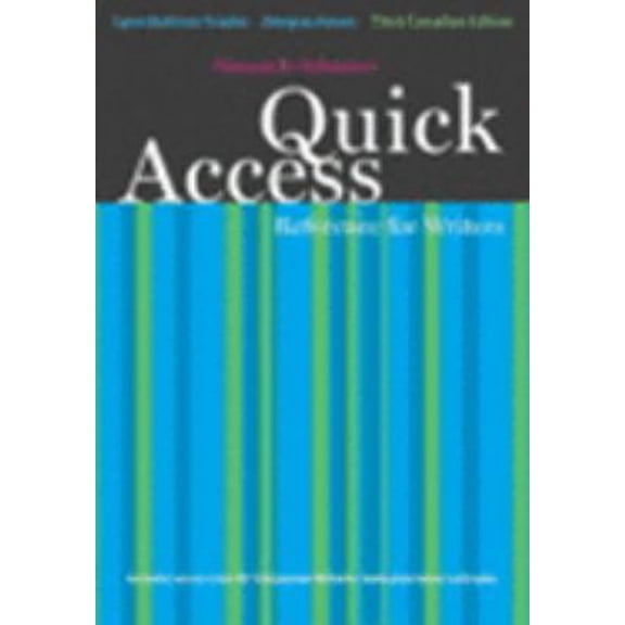 Pre-Owned Quick Access Reference for Writers, Third Canadian Edition (Paperback) 0132384213 9780132384216