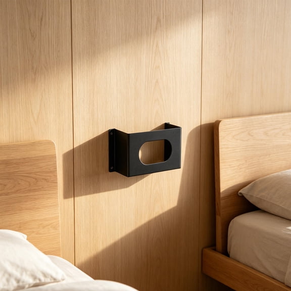 Quick Access Wall Mounted Glove Box Holder and Face Mask Organizer in Black Metal
