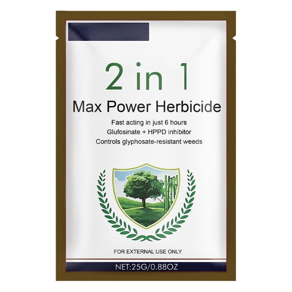 Quick-Act Concentrated Weed Killer 25g Max Power, Glufosinate HPPD Blend Delivers Full Root Kill on Resistant Weed Species