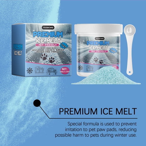 Quick-Acting Melts Ice Fast,Choose 2/3/5 Bag Packs,Pet-Friendly Concrete De-icing Salt, Safe for Driveways and Sidewalks