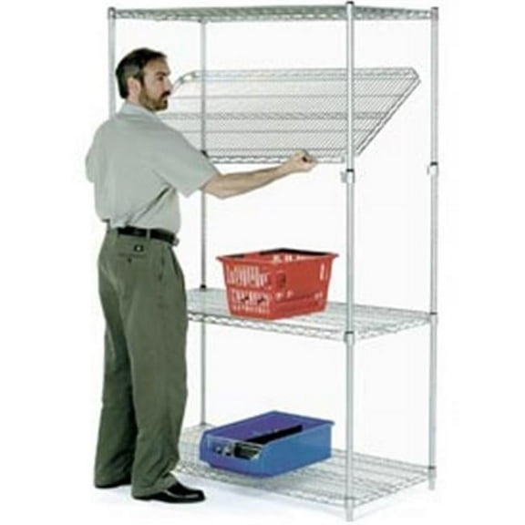 Quick Adjustable Wire Shelving - Chrome - 36 x 24 x 54 in.