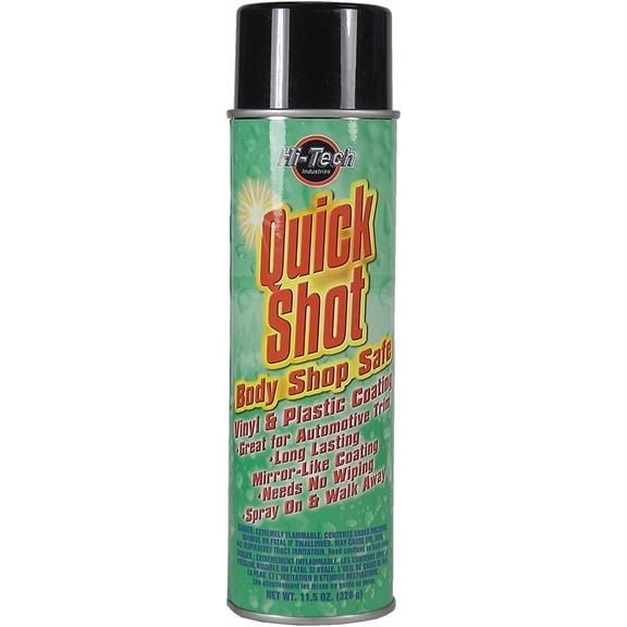 Quick  Aerosol Vinyl & Plastic Coating – 11.5 oz Spray – Long-Lasting Shine, Body Shop Safe, Restores & Trim, Interior, Exterior