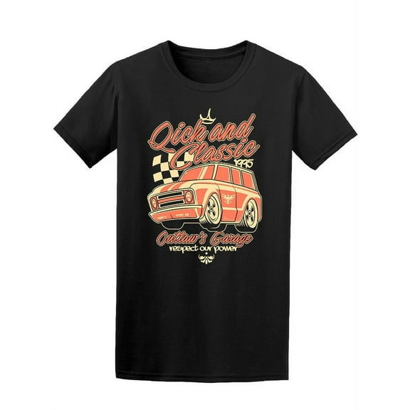 Quick And Classic Old Car  T-Shirt Men -Image by Shutterstock, Male Small