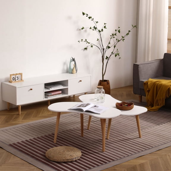 Quick Assembly / Living Room Centerpiece / Reliable Wood Leg Support