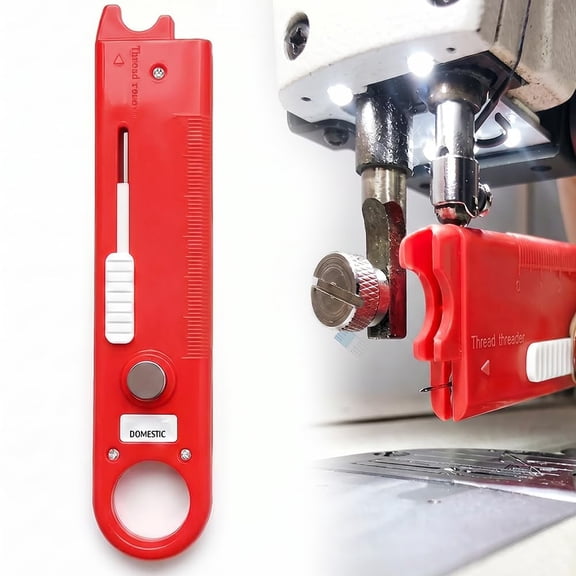 Quick Automatic Needle Threader for Sewing Machine, 4 in 1 Multitool with Built-in Ruler and Magnifier, Magnetic Seam Guide, Quilting Sewing Tools
