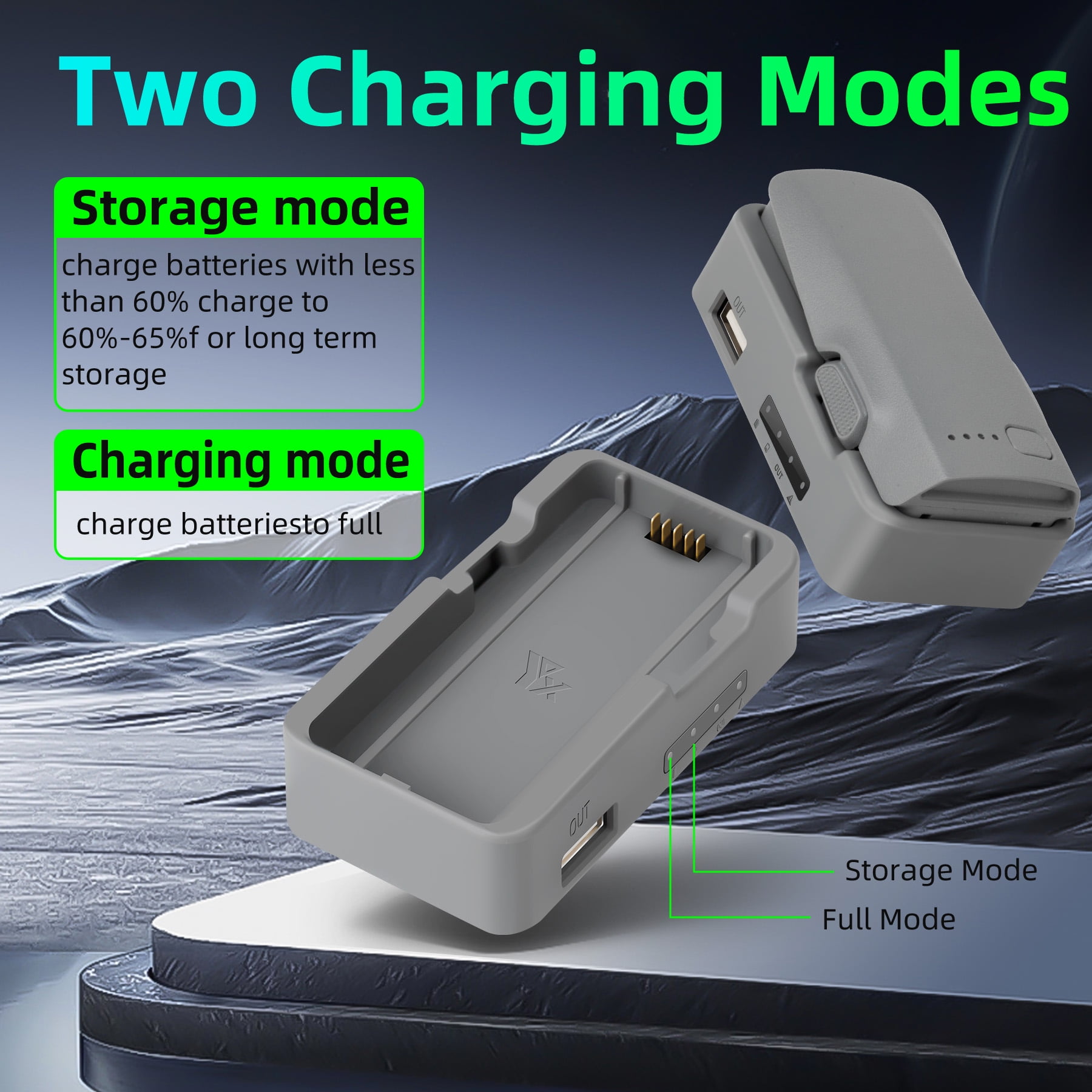 Quick Battery Charger for DJI NEO2,USB Charger Battery Maintenance Device for Neo 2,Storage and Mode Charging Battery Charger,52 minutes Quick Charger, Also Power Bank for USB Device
