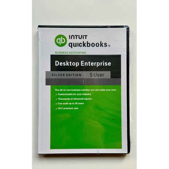 Quick Books Desktop Enterprise 2024 5 users for Windows 10/11 CD/USB