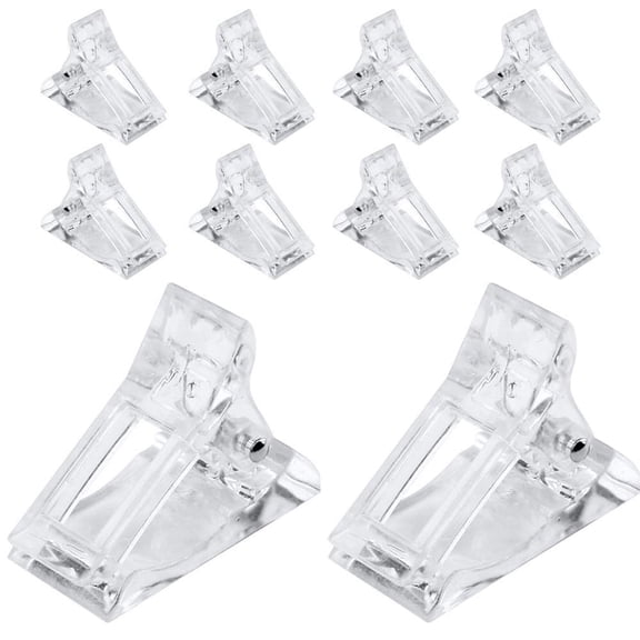 Quick Building Polygel Nail Tips Clips with 10Pcs False Nail Molds Dual Clear Nail Extension Forms Tips