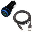 thumbnail image 1 of Quick Car Charger 43W for Samsung Galaxy S25/Edge/Plus/Ultra - 2-Port USB Cable Type-C PD Power Adapter DC Socket Plug-in, 1 of 6