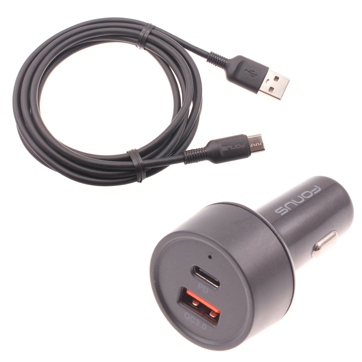 Quick Car Charger for Nokia C300, G100, C110, G310 5G Phones - 36W 2-Port USB Cable Type-C PD Power Adapter for Nokia C300, G100, C110, G310 5G Models
