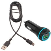 Quick Car Charger for Samsung Galaxy S24/Ultra/Plus Phone - 43W 2-Port USB Cable Type-C PD Power Adapter DC Socket for Galaxy S24/Ultra/Plus
