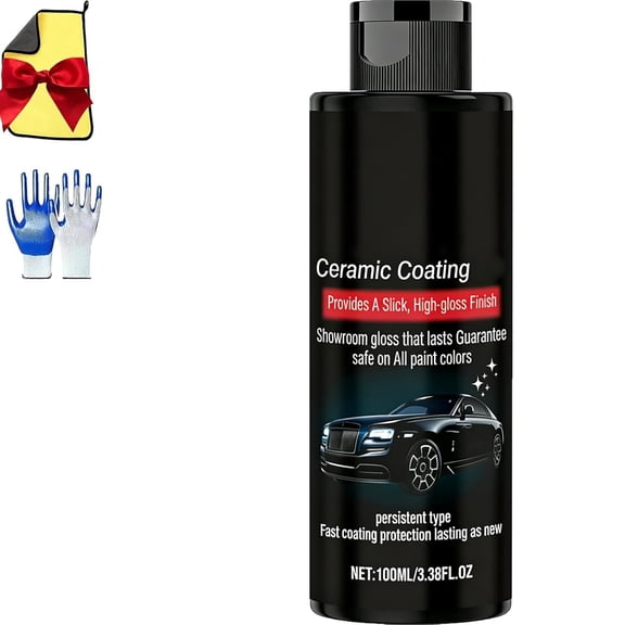 Quick Ceramic Coating Nano, Quick Nano Coat Restores, 3.38 Fl.Oz Effect Coating Agent, Utilizing Advanced Ceramic Technology for Car Detailing, Deep Gloss Shine and Long-Lasting Polish