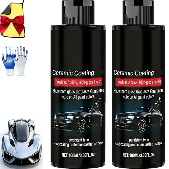 Quick Ceramic Coating Nano, Quick Nano Coat Restores, 3.38 Fl.Oz Effect Coating Agent, Utilizing Advanced Ceramic Technology for Car Detailing, Deep Gloss Shine and Long-Lasting Polish
