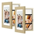 thumbnail image 1 of Quick Change 4x6 Photo Storage Display Frame ,2 Pack Front Open Wall Or Tabletop Storage Wood Frame , Gold, 1 of 6