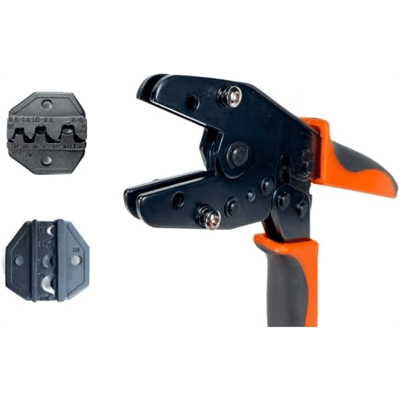 Quick Change Ratchet Crimping Tool 2 Interchangeable Die Sets For Non-insulated Ring Terminals & Open Barrel Terminals G-HQ2CN$$Tools & Hardware Other