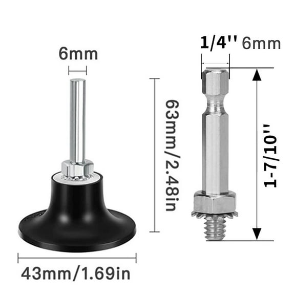 Quick Change Roll Lock Sanding Discs Holder Backing Pad Adapter Kit 23in