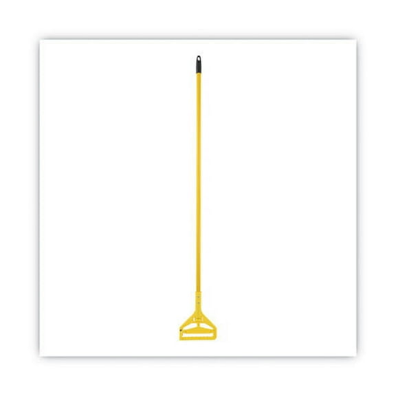 Quick Change Side-Latch Plastic Mop Head Handle, 60" Aluminum Handle, Yellow | Bundle of 2 Each