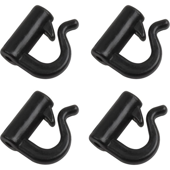 Quick Change Spinner Clevis,200pcs Fishing Plastic Clevis for Spinners Fast Change Rotates Spinner Snaps Crawler Harness Walleye Rig Speed Clevis Black White